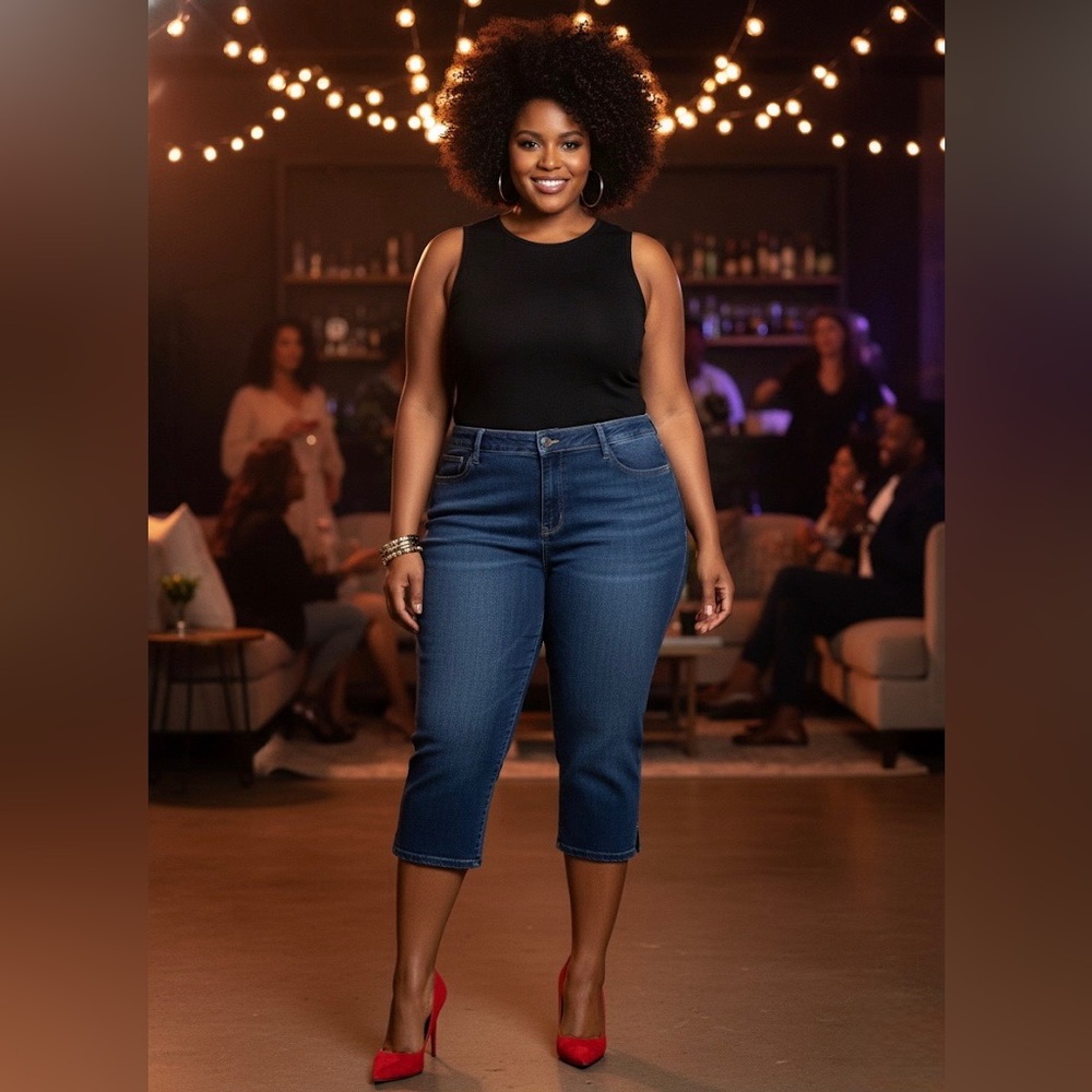 St. John's Bay Dark Blue Ankle Jeans